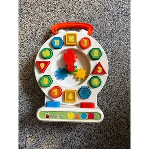Vintage Colorforms Shape Sorter Learning Clock Toy Toddler‎ Educational Gears